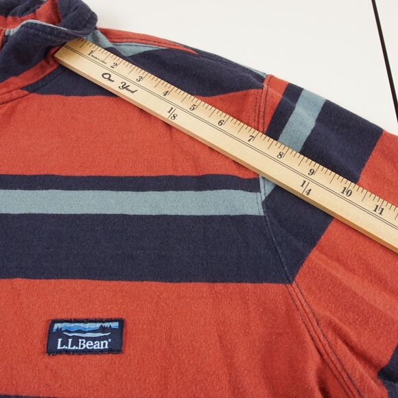 LL Bean Traditional Fit Vintage Soft Rugby Striped Long Sleeve Polo XL Tall - Picture 5 of 12